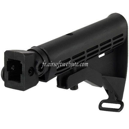 CYMA LE Style 6-Positions Rétractable Crosse avec adaptateur Sangle QD tube tampon Convient pour AK Série AEG Fusils Airsoft Noir
