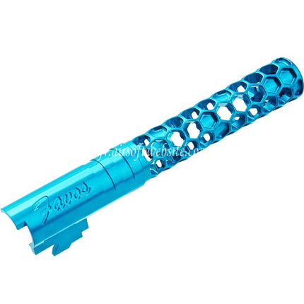 Dr. Black CNC 6063 Aluminum 5 Pouces 125mm Favos Style Canon Extérieur +11mm CW sens horaire Convient pour Armorer Works AW WE-TECH Tokyo Marui Hi-Capa 5.1 Série GBB Pistolet Airsoft