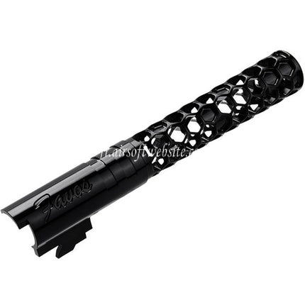 Dr. Black CNC 6063 Aluminum 5 Pouces 125mm Favos Style Canon Extérieur +11mm CW sens horaire Convient pour Armorer Works AW WE-TECH Tokyo Marui Hi-Capa 5.1 Série GBB Pistolet Airsoft