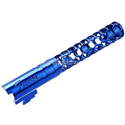 Dr. Black CNC 6063 Aluminum 5 Pouces 125mm Favos Style Canon Extérieur +11mm CW sens horaire Convient pour Armorer Works AW WE-TECH Tokyo Marui Hi-Capa 5.1 Série GBB Pistolet Airsoft