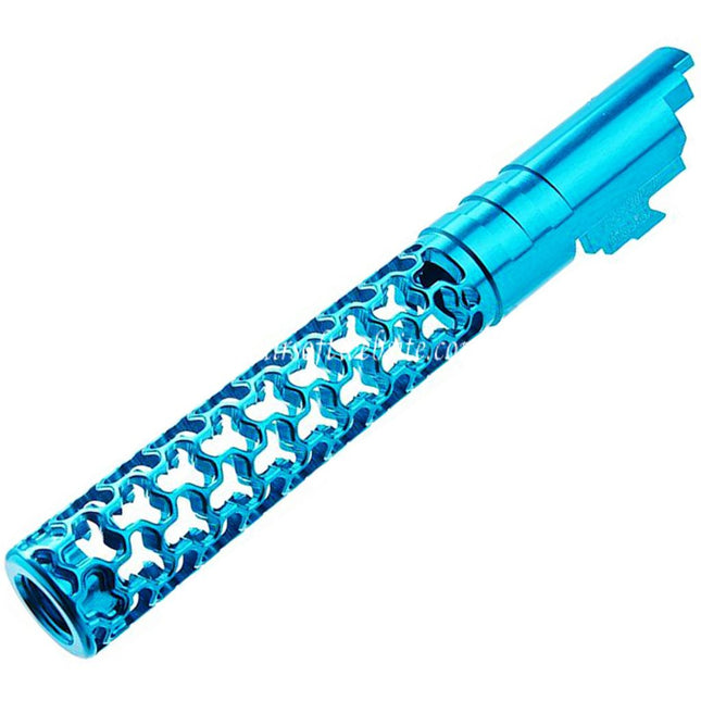 Dr. Black CNC 6063 Aluminum 5 Pouces 125mm Geom Style Canon Extérieur +11mm CW sens horaire Convient pour Armorer Works AW WE-TECH Tokyo Marui Hi-Capa 5.1 Série GBB Pistolet Airsoft