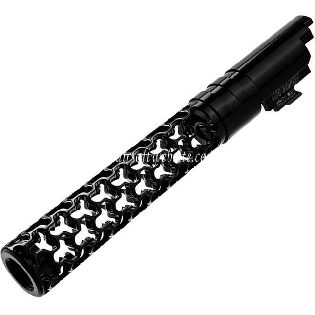 Dr. Black CNC 6063 Aluminum 5 Pouces 125mm Geom Style Canon Extérieur +11mm CW sens horaire Convient pour Armorer Works AW WE-TECH Tokyo Marui Hi-Capa 5.1 Série GBB Pistolet Airsoft
