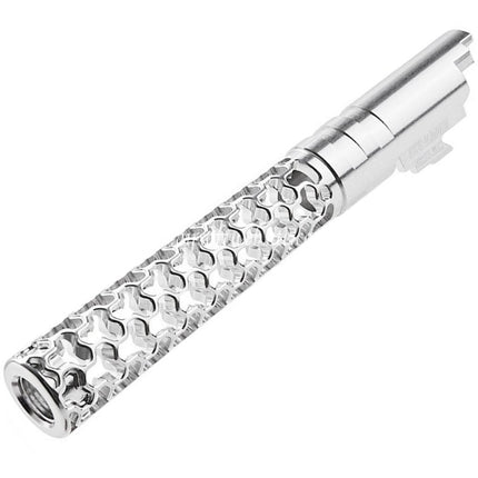 Dr. Black CNC 6063 Aluminum 5 Pouces 125mm Geom Style Canon Extérieur +11mm CW sens horaire Convient pour Armorer Works AW WE-TECH Tokyo Marui Hi-Capa 5.1 Série GBB Pistolet Airsoft