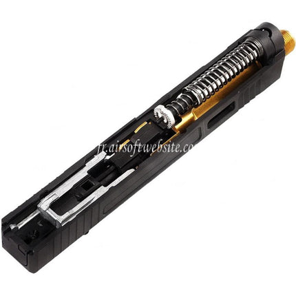 VFC CNC Aluminum Fowler Industries MKII Complète Haut Glissière Canon Set Convient pour Elite Force VFC G17 Gen5 GBB Pistolet Airsoft Noir