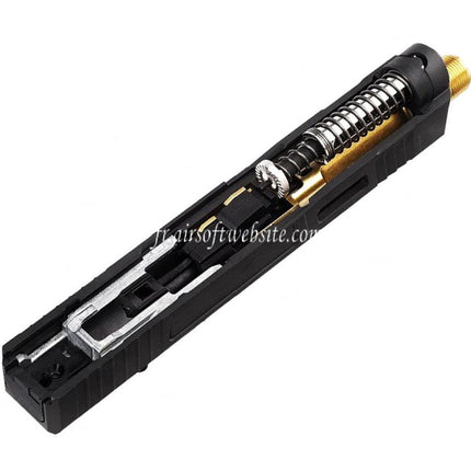 VFC CNC Aluminum Fowler Industries MKII Complète Haut Glissière Canon Set Convient pour Elite Force VFC G19X G45 GBB Pistolet Airsoft Noir