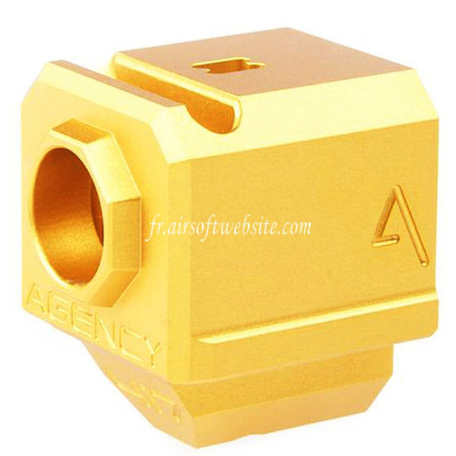 RWA Agency Arms 417 Single Port Compensateur -14mm CCW sens antihoraire Convient pour Elite Force UMAREX VFC WE (WE-Tech) G-Série GBB Pistolet Airsoft