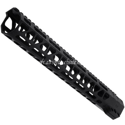 BAD Workhorse CNC Aluminum 13.5 Pouces Free Float M-LOK Rail de Garde-Main Convient pour VFC AR M4 Série GBB Fusil Airsoft Noir