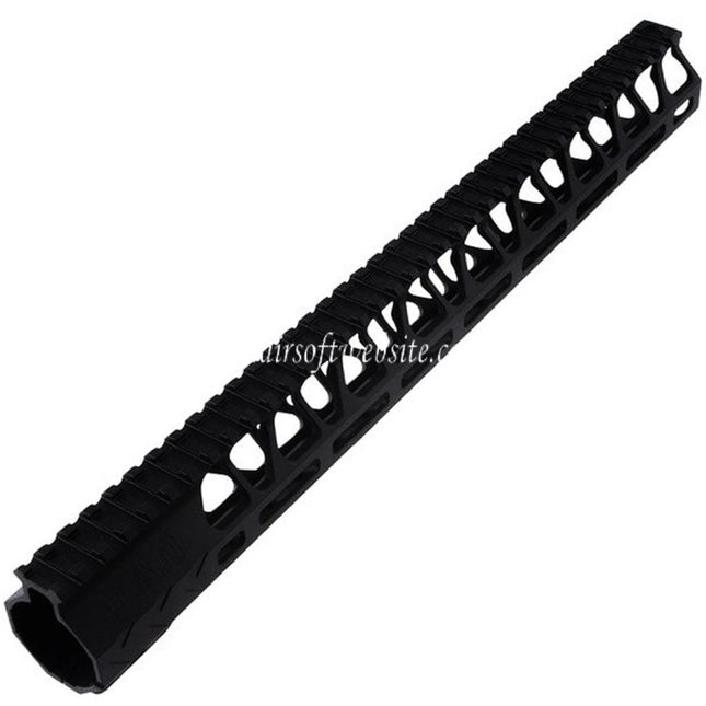 BAD Workhorse CNC Aluminum 15 Pouces Free Float M-LOK Rail de Garde-Main Convient pour VFC AR M4 Série GBB Fusil Airsoft Noir