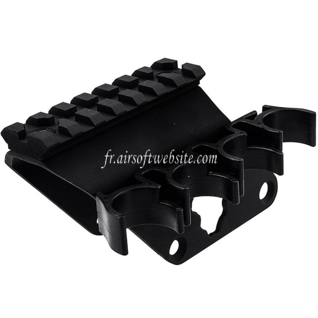 APS 7-Slots 20mm Top Rail Visée Montage avec 4x Cartouche Collecteur Sac Convient pour APS CAM870 Série Shotgun Airsoft