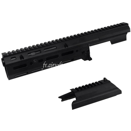 5KU 340mm MK3 Monolithic 1913 20mm M-LOK Haut Garde-Main Rail Système Set Convient pour CYMA AK105 AKM AK Série AEG Fusils Airsoft Noir