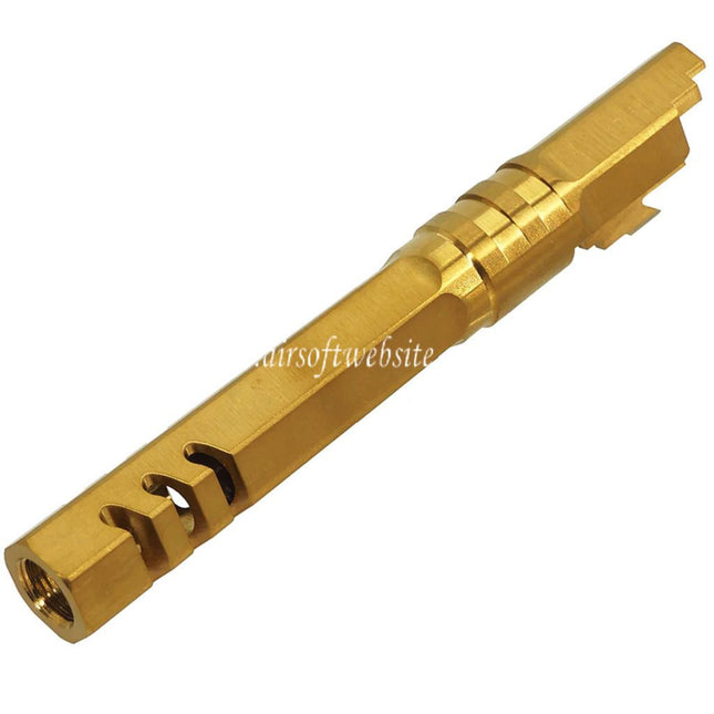 5KU 5 Pouces Acier inoxydable Hexagon Canon Extérieur +11mm CW Fileté sens horaire Convient pour Armorer Works WE (WE-TECH) Tokyo Marui Hi-Capa 5.1 Série GBB Pistolets Airsoft