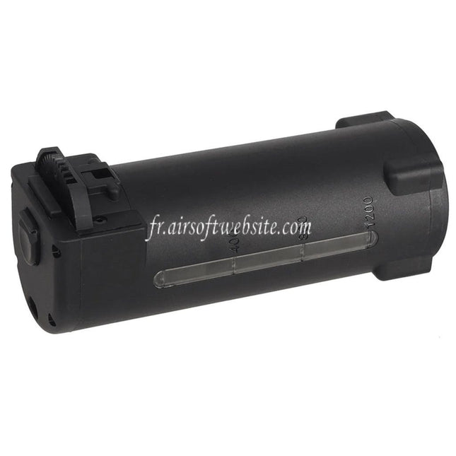 WELL PRO 1200 Billes Polymère Chargeur Convient pour WE23 Série AEG Minigun Airsoft Noir