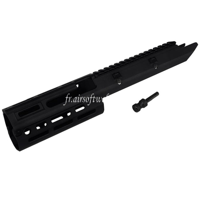5KU CNC Aluminum 350mm M-LOK Garde-Main Rail Système avec Chargement Poignée Convient pour CYMA M5 MP5K PDW Série AEG Fusils Airsoft Noir