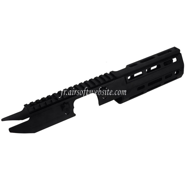 5KU CNC Aluminum 350mm M-LOK Garde-Main Rail Système avec Chargement Poignée Convient pour CYMA M5 MP5K PDW Série AEG Fusils Airsoft Noir