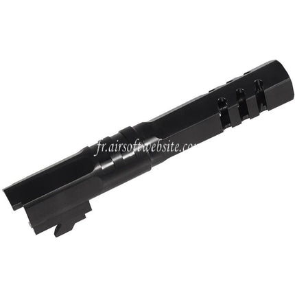 5KU 4.3 Pouces Acier inoxydable Hexagone Canon Extérieur +11mm CW Fileté sens horaire Convient pour Armorer Works WE (WE-TECH) Tokyo Marui Hi-Capa 4.3 Série GBB Pistolets Airsoft