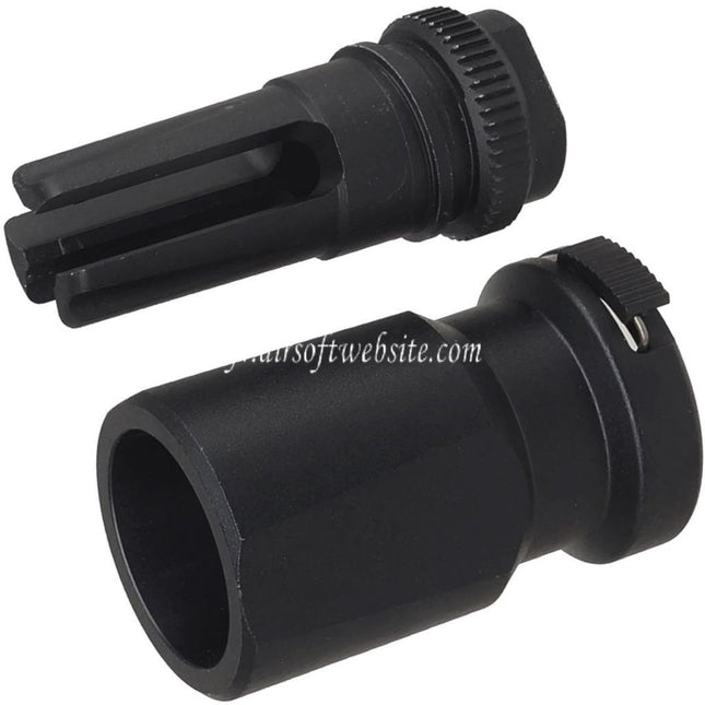 E&C Blackout 51T 3-Broches Frein de Bouche avec Deflecteur de Souffle Convient pour -14mm CCW sens antihoraire Filetage