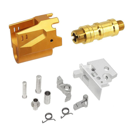 5KU CNC Aluminum Matrix Style Canon Extérieur Milieu Châssis Glissière Set Convient pour Tokyo Marui Hi-Capa Série GBB Pistolet Airsoft