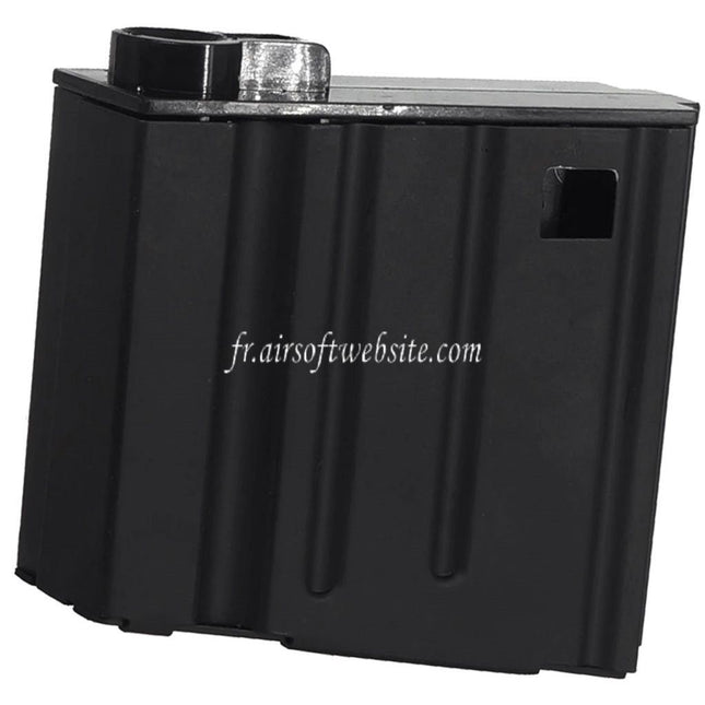 DOUBLE BELL 30 Billes Mid-Cap Chargeur Court Type Convient pour DOUBLE BELL E&C JG Golden Eagle CYMA A&K G&P Tokyo Marui SR25 Série AEG Fusils Airsoft Noir