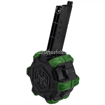 Armorer Works AW Custom 350 Billes Gaz Adaptive Chargeur Tambour Convient pour Armorer Works AW / WE (WE-TECH) Desert Eagle GBB Pistolet Airsoft