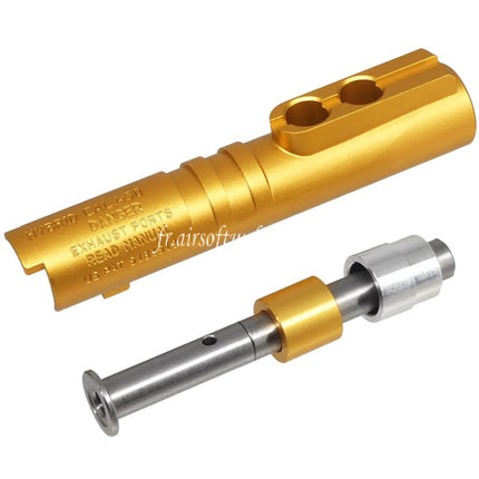 Bomber Airsoft CNC Aluminum SVI Infinity Tiki Style Canon Glissière Milieu Châssis Set Convient pour Tokyo Marui V10 Série GBB Pistolets Argent