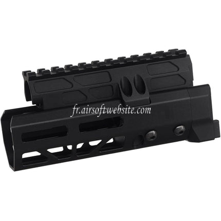 5KU 6.1 Pouces MMS Style M-Lok Garde-Main Rail Système Convient pour CYMA D-BOYS AKS-74U Série AEG Fusils Airsoft Noir