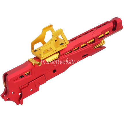 5KU CNC Aluminum EX-02 Canon Glissière Milieu Châssis Kit Complète Set Convient pour Tokyo Marui Hi-Capa Série GBB Pistolets Airsoft