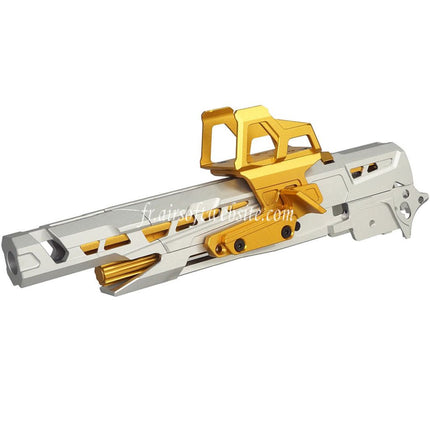 5KU CNC Aluminum EX-02 Canon Glissière Milieu Châssis Kit Complète Set Convient pour Tokyo Marui Hi-Capa Série GBB Pistolets Airsoft