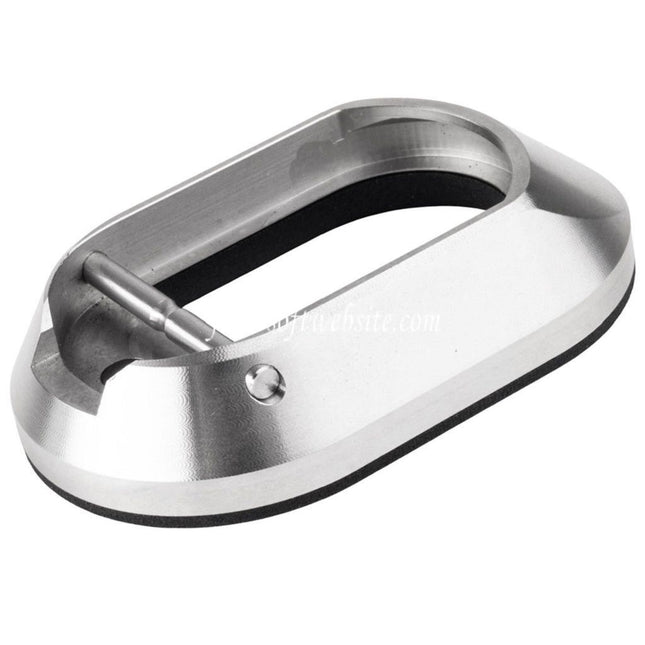 Revanchist Airsoft Acier inoxydable Magwell XL Convient pour Tokyo Marui Hi-Capa Série GBB Pistolets Polymère Poignée Argent