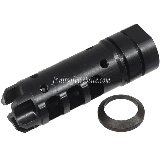 5KU 65mm LANTAC Dragon Style DGN762B Frein de Bouche Convient pour -14mm CCW sens antihoraire Filetage Noir