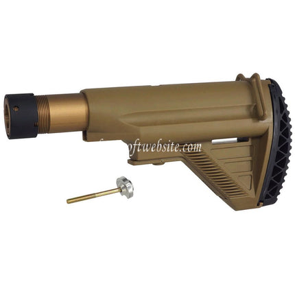 E&C Rétractable Crosse avec tube Convient pour E&C HK417 G28 Série AEG Fusils Airsoft