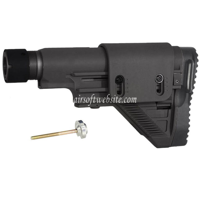 E&C DMR Style Rétractable Crosse avec tube Convient pour E&C HK417 G28 Série AEG Fusils Airsoft