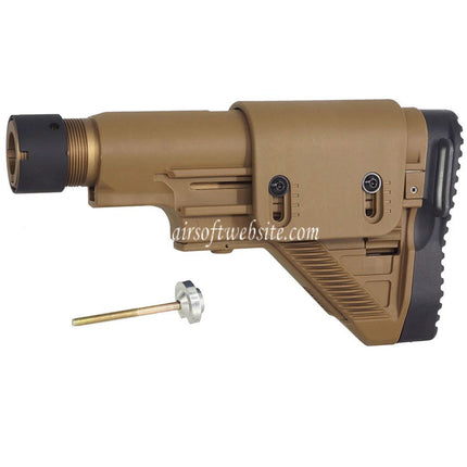 E&C DMR Style Rétractable Crosse avec tube Convient pour E&C HK417 G28 Série AEG Fusils Airsoft