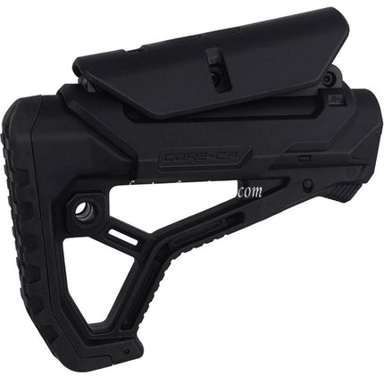 E&C GL-CORE CP Style Rétractable Crosse Convient pour AR M4 M16 Série AEG Fusils Airsoft Noir