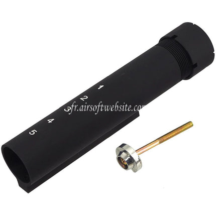E&C 5-Position Court Type Crosse Tube tampon Convient pour E&C HK417 Crosse Tube AEG Fusils Airsoft Noir