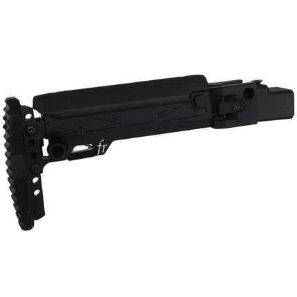5KU KPYK Télescopique Pliante Crosse avec Cheek Riser Convient pour GHK AKM V3 Série GBB Fusils Airsoft Noir