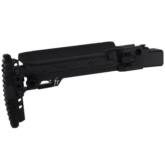 5KU KPYK Télescopique Pliante Crosse avec Cheek Riser Convient pour GHK AKM V3 Série GBB Fusils Airsoft Noir