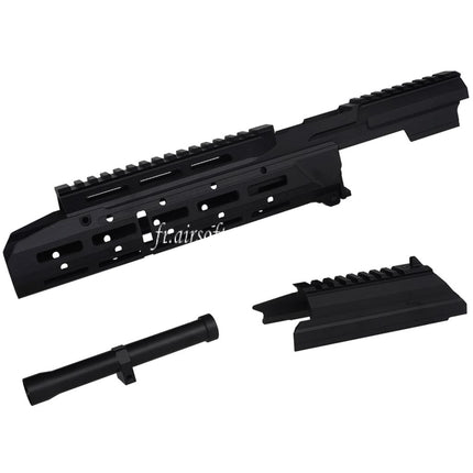 5KU Chassis SAG Style MK3.1 Monolithic M-Lok Garde-Main Rail Système Railed Couvre Poussière Set Convient pour CYMA AKM AK74 AK105 Série AEG Fusils Airsoft Noir