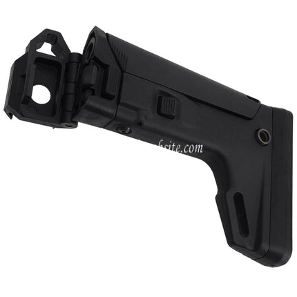 PTS Amélioré Polymère E9 Masada Crosse pliante latérale avec adaptateur Convient pour ASG CZ Scorpion EVO AEG Fusils Airsoft Noir