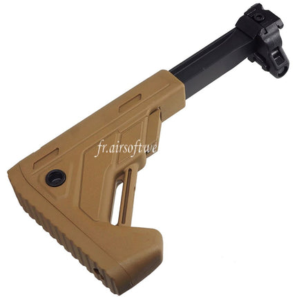 E&C 5-Positions Rétractable Pliant Crosse Convient pour 20mm Picatinny Rail E&C SIG MPX MCX Série Fusils Airsoft