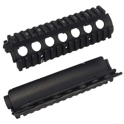 Airsoft Website 170mm CNC Aluminum KAC Style M4A1 M4CQB RAS Garde-Main Rail Système avec Couvre Poussière Convient pour M4 M16 Série AEG Fusils Noir
