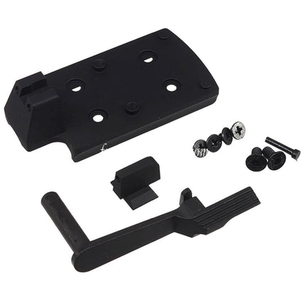 Bomber Airsoft CNC Aluminum TRIARC System Style Canon Milieu Châssis Glissière Kit Set Convient pour Tokyo Marui Hi-Capa Série GBB Pistolets Gris Titane