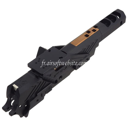 5KU CNC Aluminum Infinity IMM Style Canon Milieu Châssis Glissière Kit Complète Set Convient pour Tokyo Marui Hi-Capa Série GBB Pistolets Airsoft