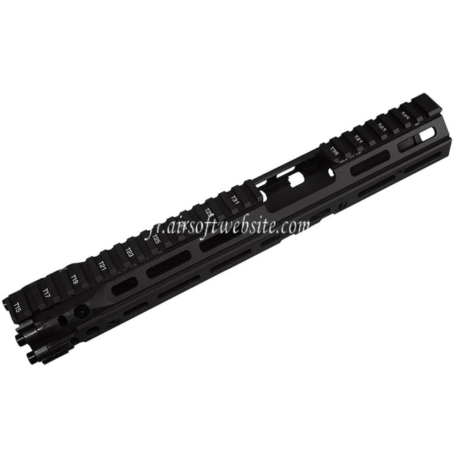 CYMA Daniel Defense Licensed CNC Aluminum 13 Pouces Free Float M-LOK RIS III FSP Garde-Main Rail Système Convient pour M4 M16 Série AEG Fusils Airsoft