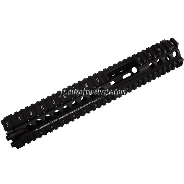 CYMA Daniel Defense Licensed CNC Aluminum 12.5 Pouces Free Float RIS II FSP Rail Garde-Main Rail Système Convient pour M4 M16 Série AEG Fusils Airsoft