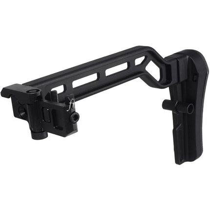 5KU Aluminum Tactique Picatinny Montagne Modulaire Pliant Crosse avec coussinet en caoutchouc Convient pour 20mm Rail Crosse Adaptateur Fusils Noir