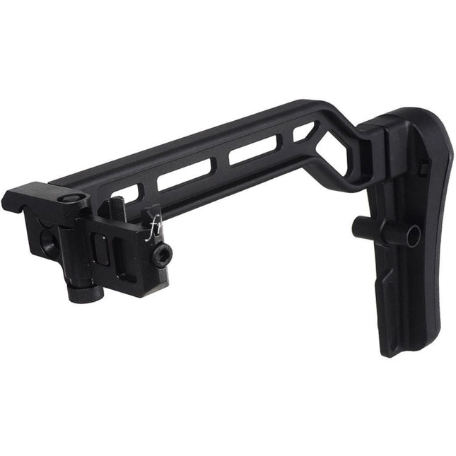 5KU Aluminum Tactique Picatinny Montagne Modulaire Pliant Crosse avec coussinet en caoutchouc Convient pour 20mm Rail Crosse Adaptateur Fusils Noir