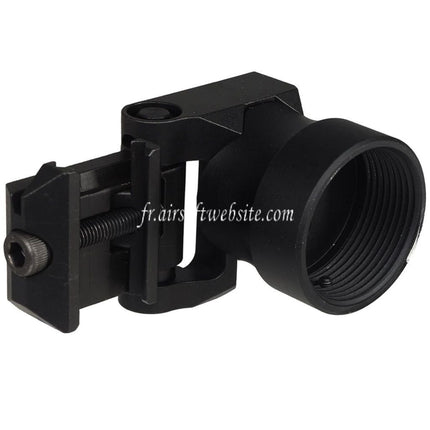 5KU Pliant Crosse Tube Adaptateur Convient pour 20mm Picatinny M1913 Rail Interface Noir