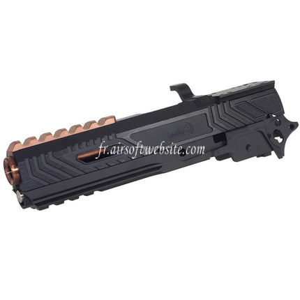5KU CNC Aluminum Limcat Wildcat Tracker Carry Optique Canon Glissiere Milieu Chassis Convient pour Tokyo Marui Hi-Capa Serie GBB Pistolets Airsoft