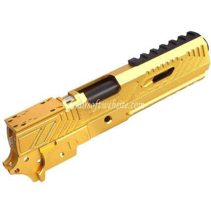 5KU CNC Aluminum Limcat Wildcat Tracker Carry Optique Canon Glissiere Milieu Chassis Convient pour Tokyo Marui Hi-Capa Serie GBB Pistolets Airsoft