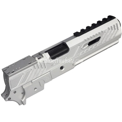 5KU CNC Aluminum Limcat Wildcat Tracker Carry Optique Canon Glissiere Milieu Chassis Convient pour Tokyo Marui Hi-Capa Serie GBB Pistolets Airsoft